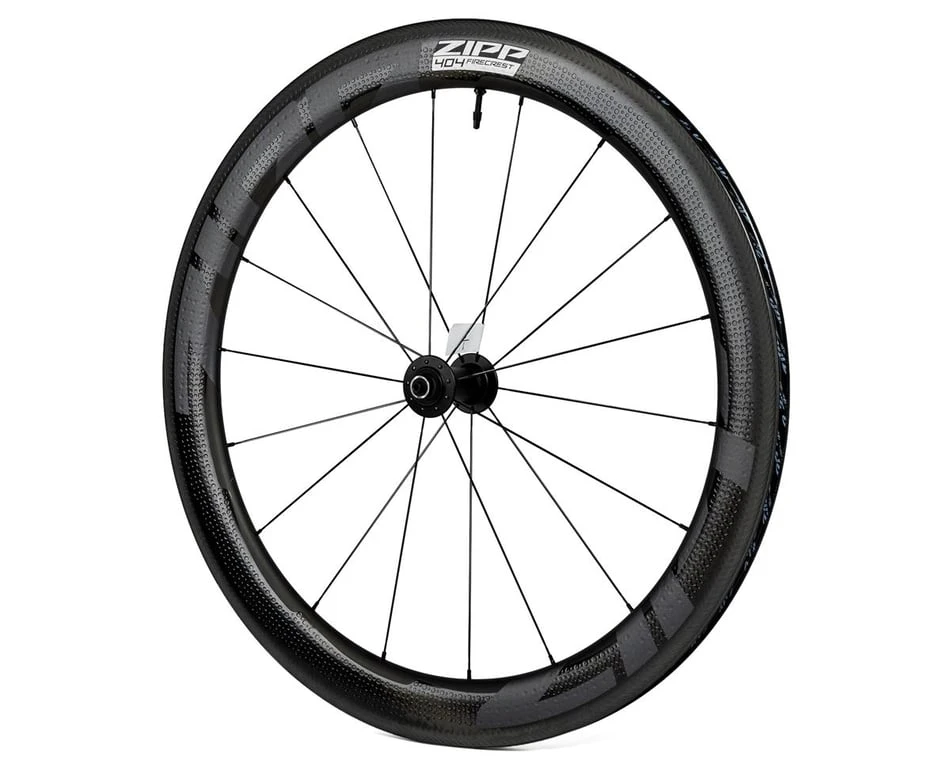 Zipp 404 Firecrest Carbon Front Wheel (Black) (QR X 100mm) (700c / 622 ISO) (Rim Brake) (Tubeless) 1 Zipp 404 Firecrest Carbon Front Wheel (Black) (QR X 100mm) (700c / 622 ISO) (Rim Brake) (Tubeless)