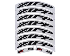 Zipp Decal Set (303 Matte Black Logo) (Complete For One Wheel)