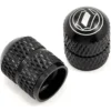 Deity Crown Schrader Valve Caps (Black) (Pair)