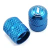 Deity Crown Schrader Valve Caps (Blue) (Pair)