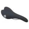 All-City Gonzo Perforated Leather Saddle (Black) (CrN/Ti Alloy Rails) (136mm)