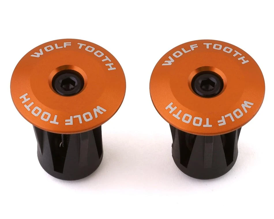 Wolf Tooth Components Alloy Bar End Plugs (Orange) 1 Wolf Tooth Components Alloy Bar End Plugs (Orange)