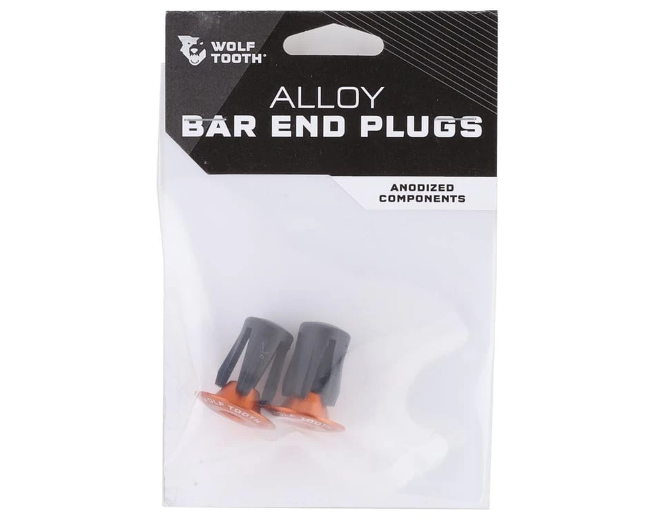 Wolf Tooth Components Alloy Bar End Plugs (Orange) 2 Wolf Tooth Components Alloy Bar End Plugs (Orange) - Image 2