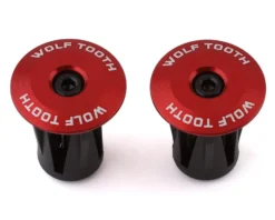 Wolf Tooth Components Alloy Bar End Plugs (Red)