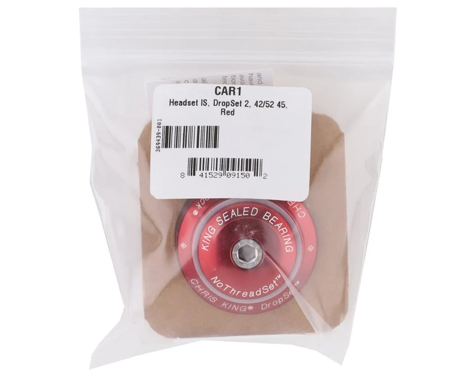 Chris-king Chris King DropSet 2 Headset (Red) (1-1/8" To 1-1/2") (45°) (IS42/28.6) (IS52/40) 2 Chris-king Chris King DropSet 2 Headset (Red) (1-1/8" To 1-1/2") (45°) (IS42/28.6) (IS52/40) - Image 2