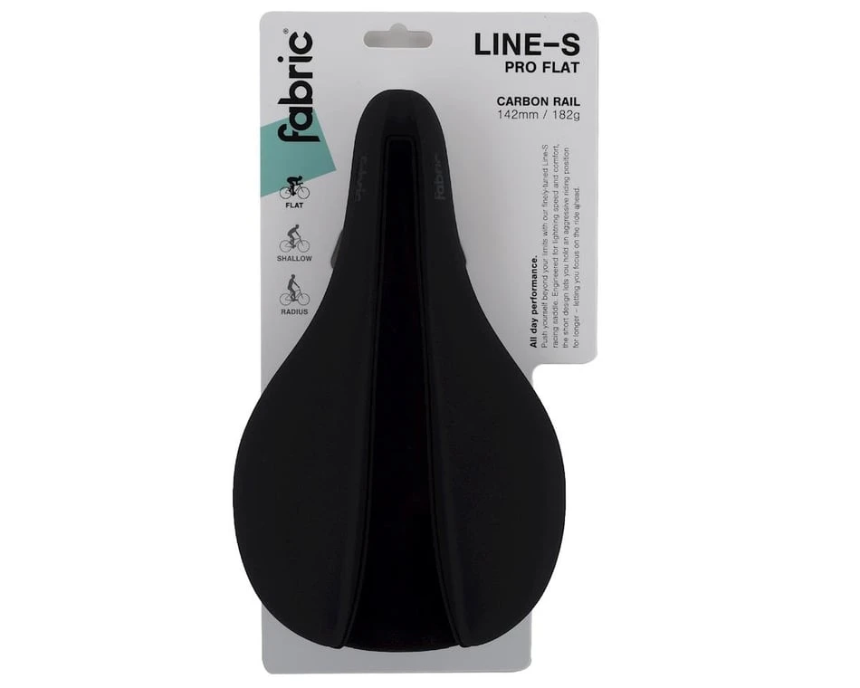Fabric Line S Pro Flat Saddle (Black) (Carbon Rails) (142mm) 5 Fabric Line S Pro Flat Saddle (Black) (Carbon Rails) (142mm) - Image 5