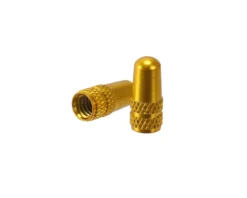 Alligator Alloy Presta Valve Caps (Gold) (2)