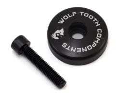 Wolf Tooth Components Ultralight Stem Cap W/ Integrated Spacer (Black) (5mm)