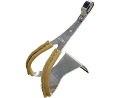 MKS Steel Toe Clips W/ Leather (Chrome) (Pair) (L)