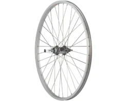 Quality Wheels Single Wall Coaster Brake Rear Wheel (Silver) (3-Prong Cog) (3/8" X 124mm) (26" / 559 ISO)