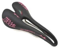 Selle SMP Drakon Lady's Saddle (Black/Pink) (AISI 304 Rails) (139mm)